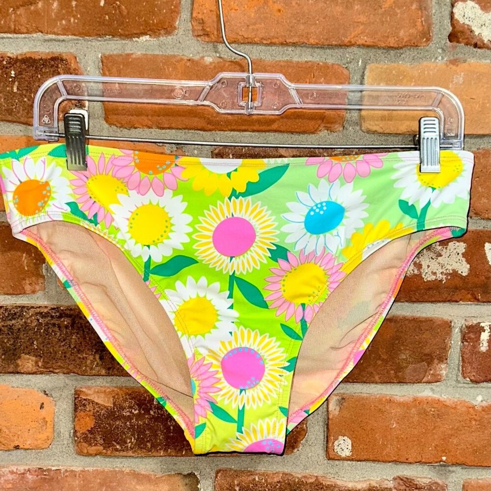 Lilly Pullitzer Sunflower Swim Bikini Bottoms Size 12